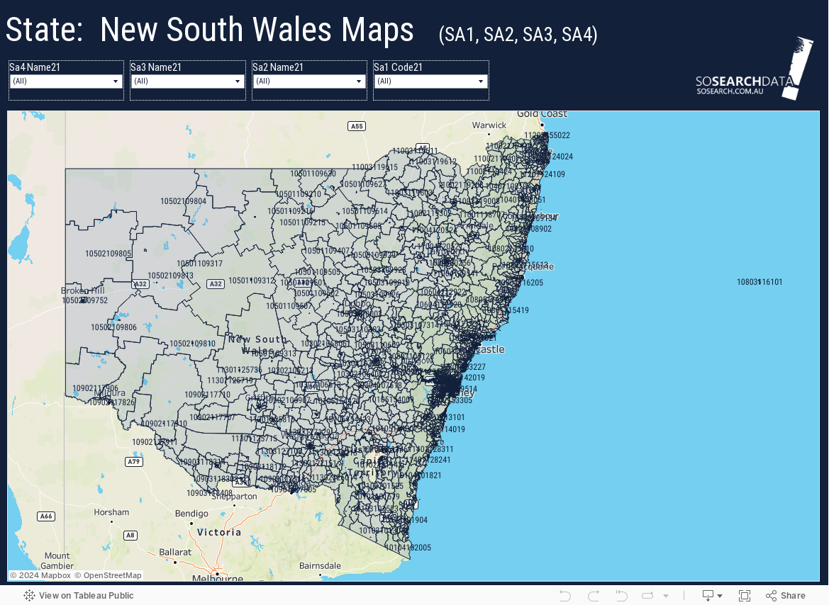 SA1 Map Australia 