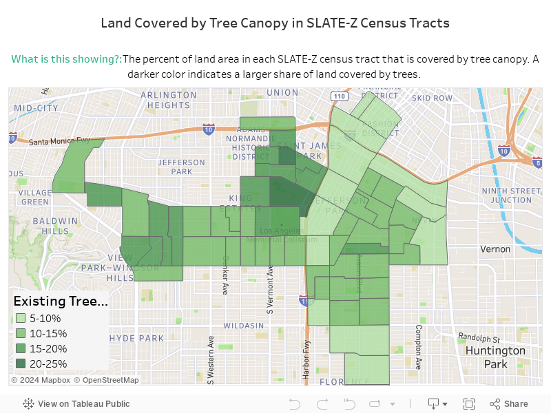 Tree Canopy Cover (2016)Existing Tree Locations (2020) 