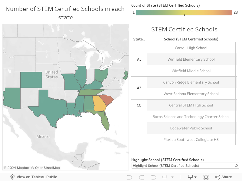 STEM Certified Schools - National Map 