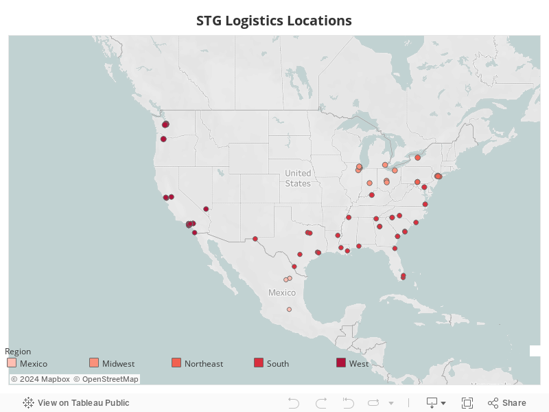 STG Logistics Locations Dashboard 