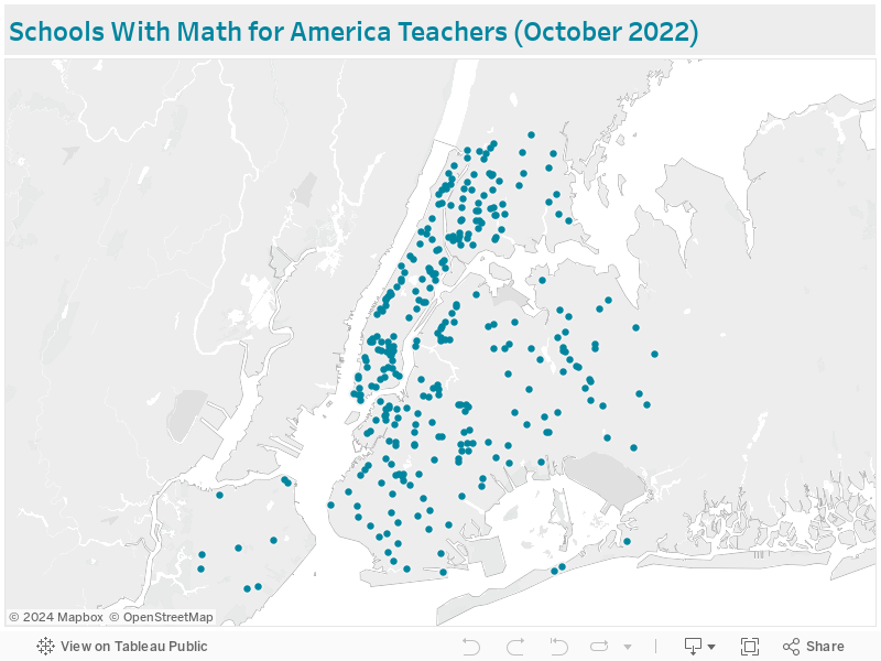 Schools With Math for America Teachers (October 2022) 