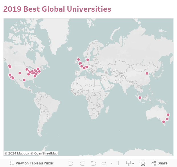 Map: Where In The World Are The 2019 Best Global Universities? | Best ...