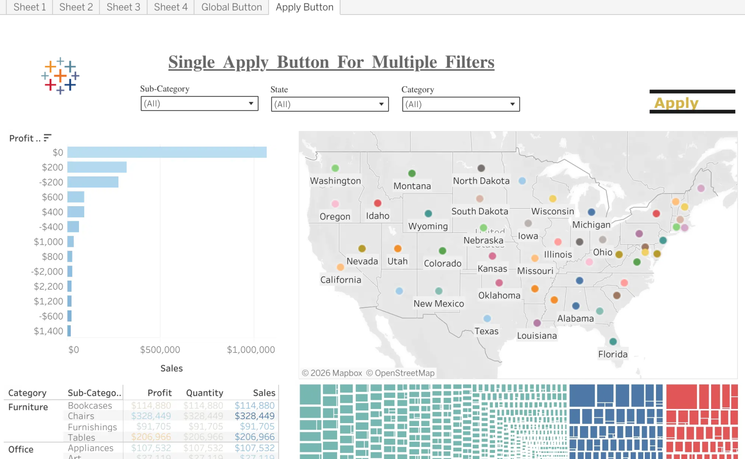 Back Button Tableau Single Apply Button For Multiple Filters | Tableau Public