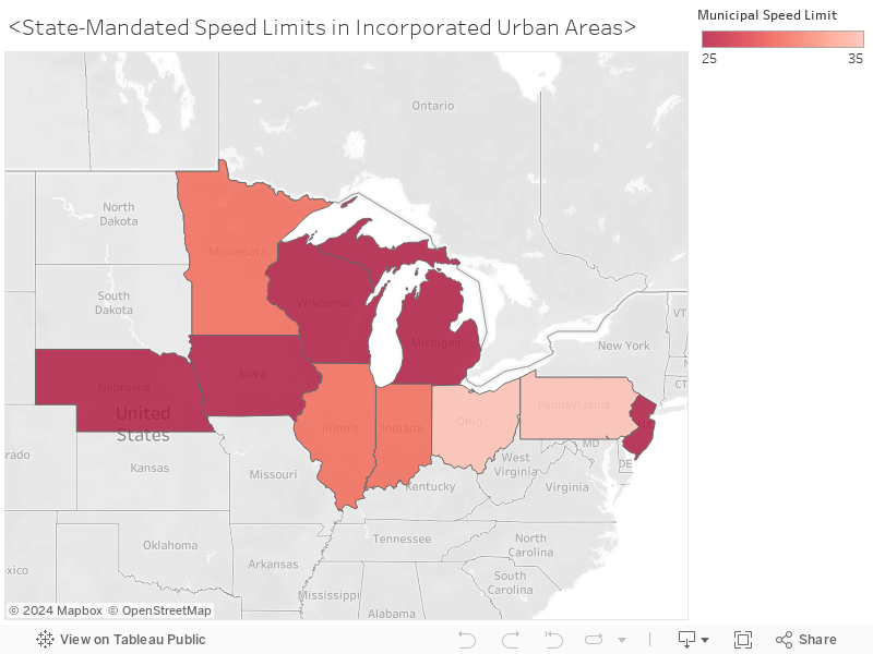 <State-Mandated Speed Limits in Incorporated Urban Areas> 