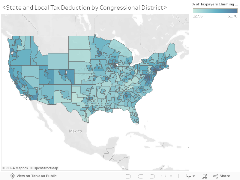 <State and Local Tax Deduction by Congressional District> 