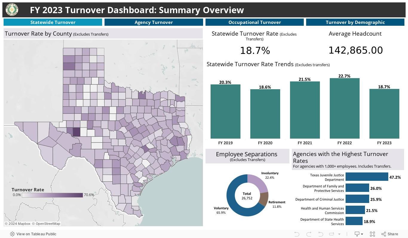            FY 2023 Turnover Dashboard: Summary Overview 