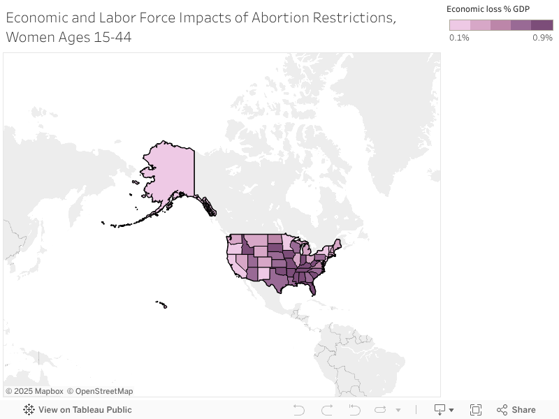 Economic and Labor Force Impacts of Abortion Restrictions, Women Ages 15-44 