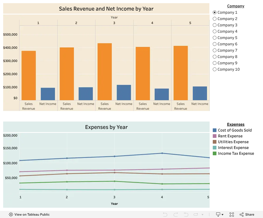 Income Statement Tableau Example Loading...