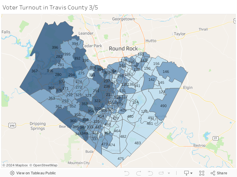 Voter Turnout in Travis County 3/5 