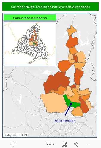 Corredor Norte: ámbito de influencia de Alcobendas 