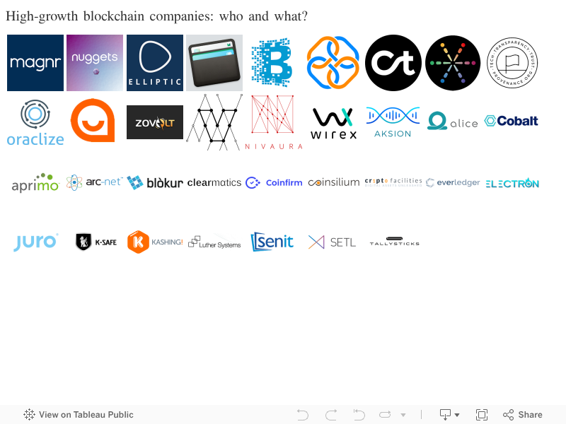 High-growth blockchain companies: who and what? 