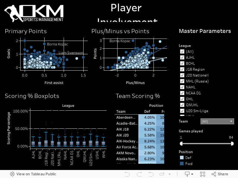 Player Involvement Dashboard 