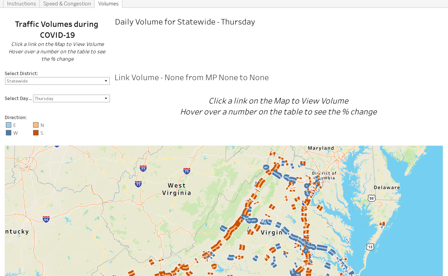 VDOT COVID-19 Maps - Speed, Volume, Congestion - VDOT - CO Traffic 