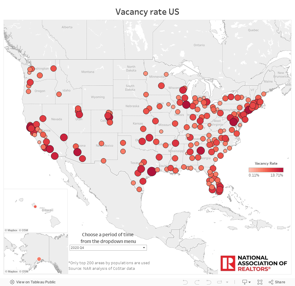 Vacancy rate map 