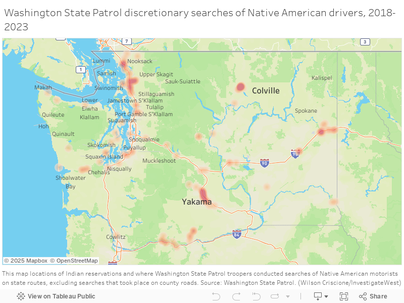 Washington State Patrol discretionary searches of Native American drivers, 2018-2023 