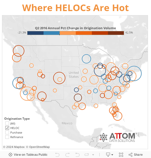 Where HELOCs Are Hot 