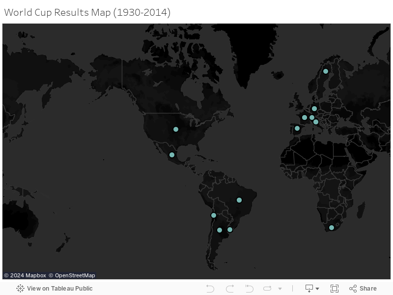 World Cup Results Map (1930-2014) 