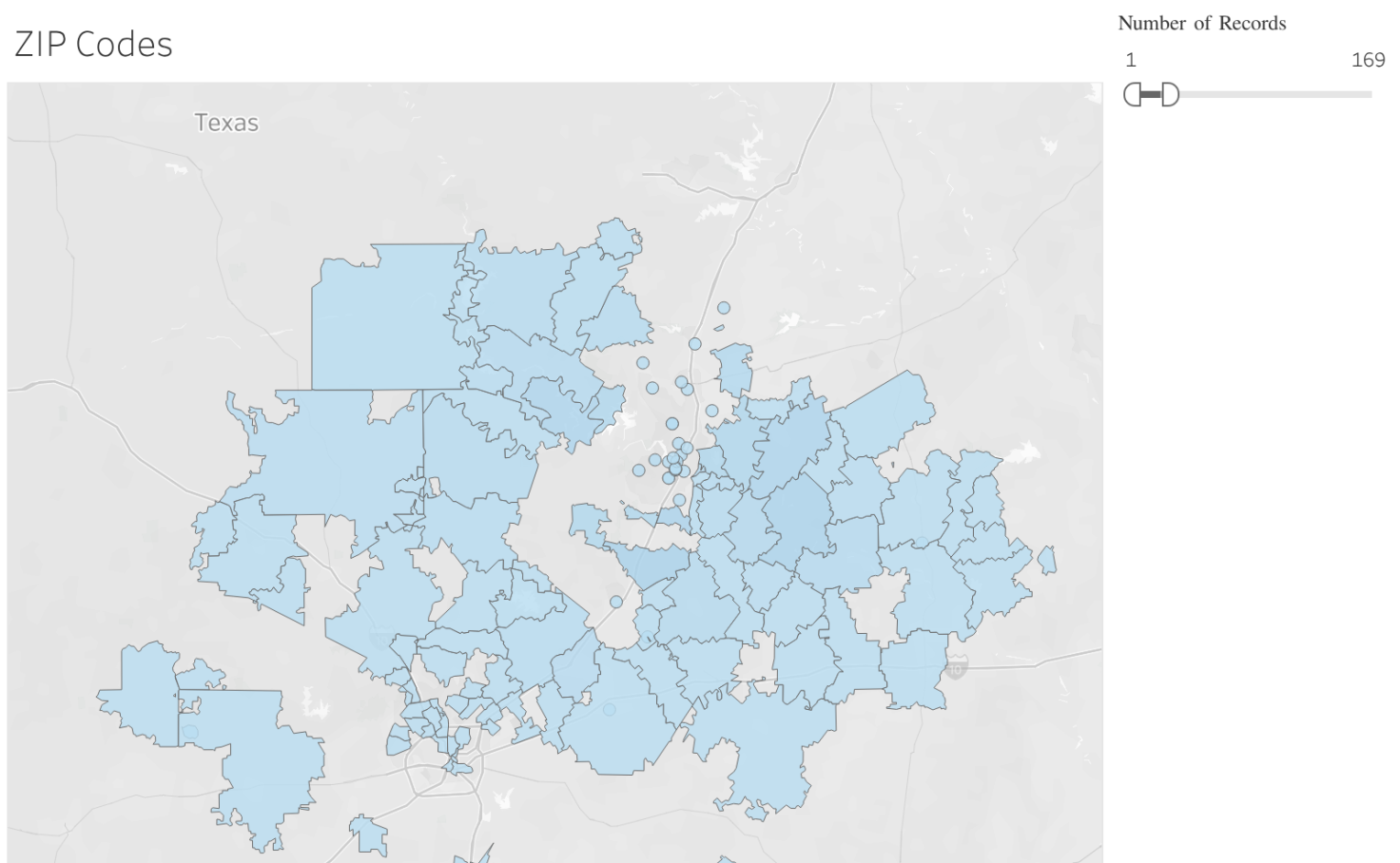 3 Digit Zip Code Map Tableau - Map