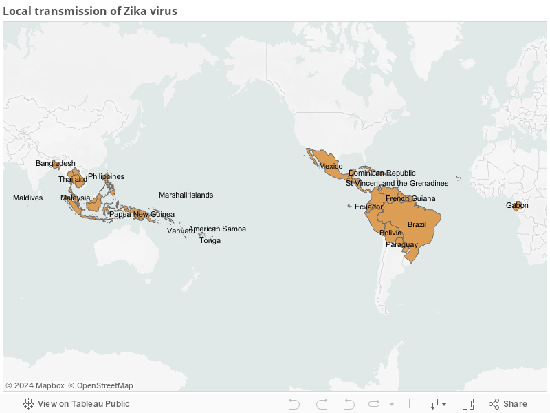 Local transmission of Zika virus 
