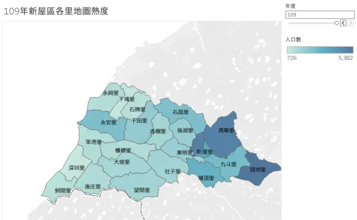 新屋區人口數 | Tableau Public