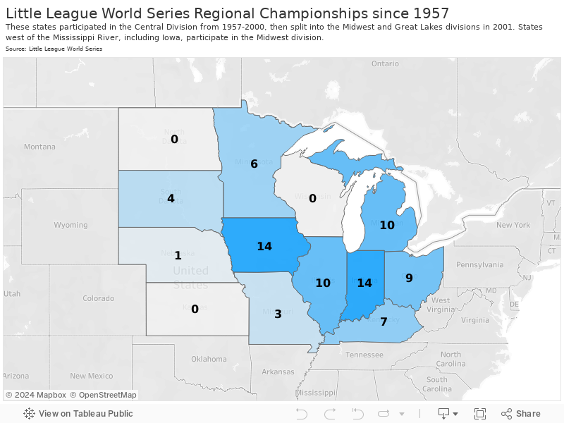 Little League Regions Map