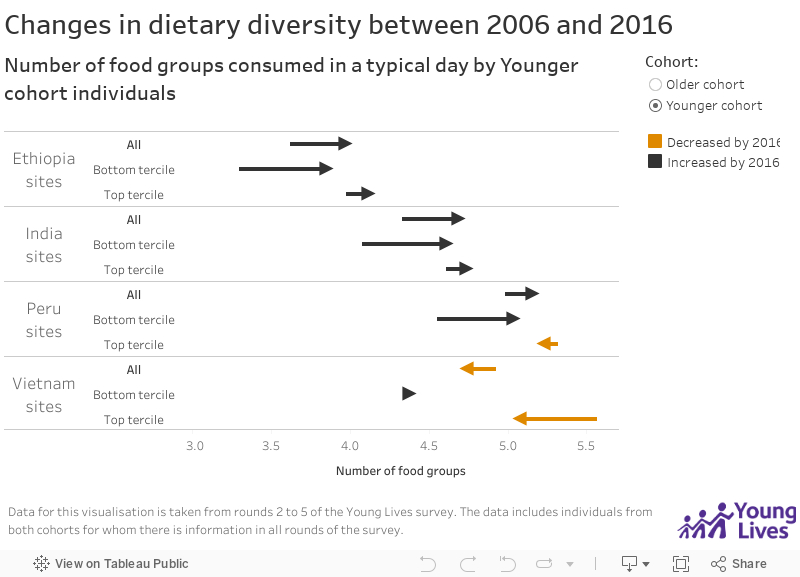 Changes in dietary diversity between 2006 and 2016 