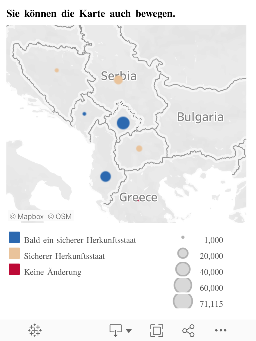 Sie können die Karte auch bewegen. 