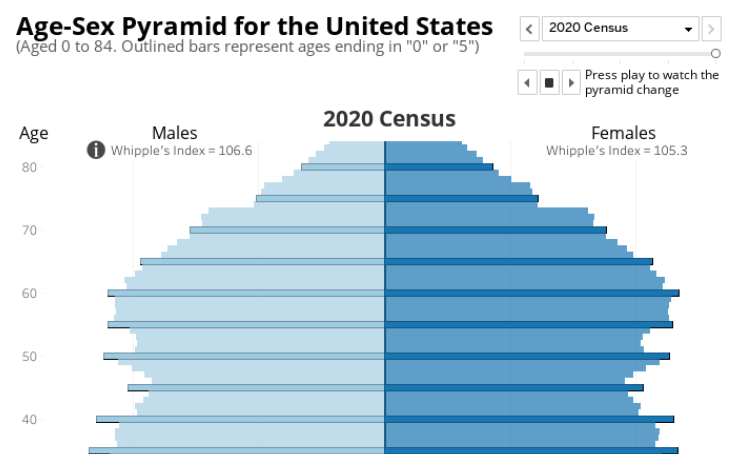 Workbook Age Sex Pyramid For The United States 5614