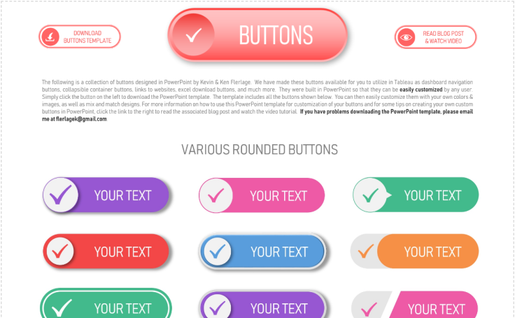 Workbook: Buttons (with PowerPoint Template)