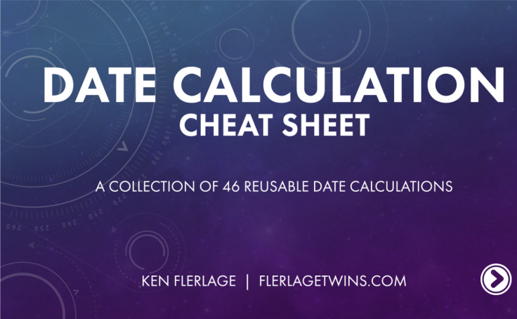 Workbook: Date Calculation Cheat Sheet