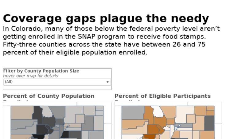 Workbook Coverage gaps plague the needy in Colorado s food stamp