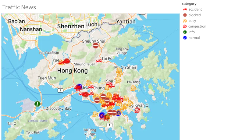 Workbook: Traffic News Visualization