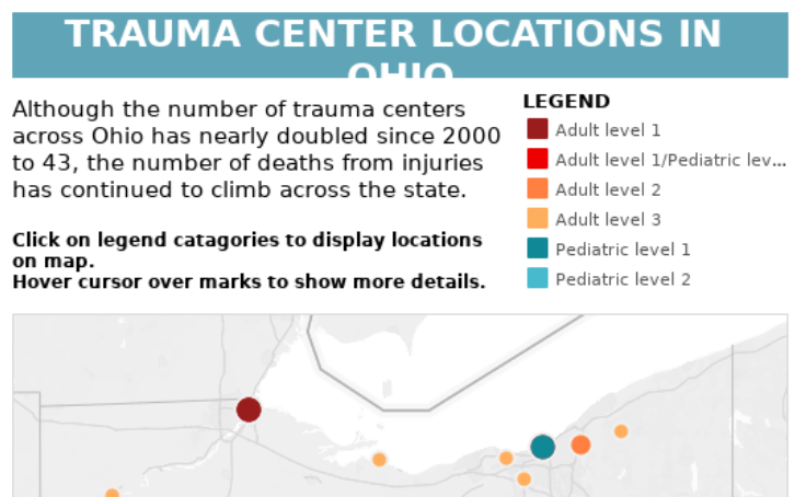 Level 1 Trauma Center Map - Maps Catalog Online